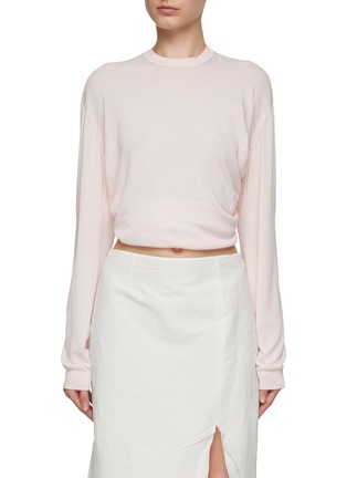 Main View - Click To Enlarge - N°21 - Knot Back Cotton Knit Sweater