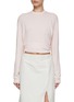 Main View - Click To Enlarge - N°21 - Knot Back Cotton Knit Sweater