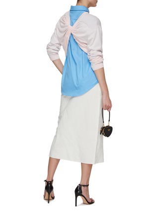 Figure View - Click To Enlarge - N°21 - Knot Back Cotton Knit Sweater