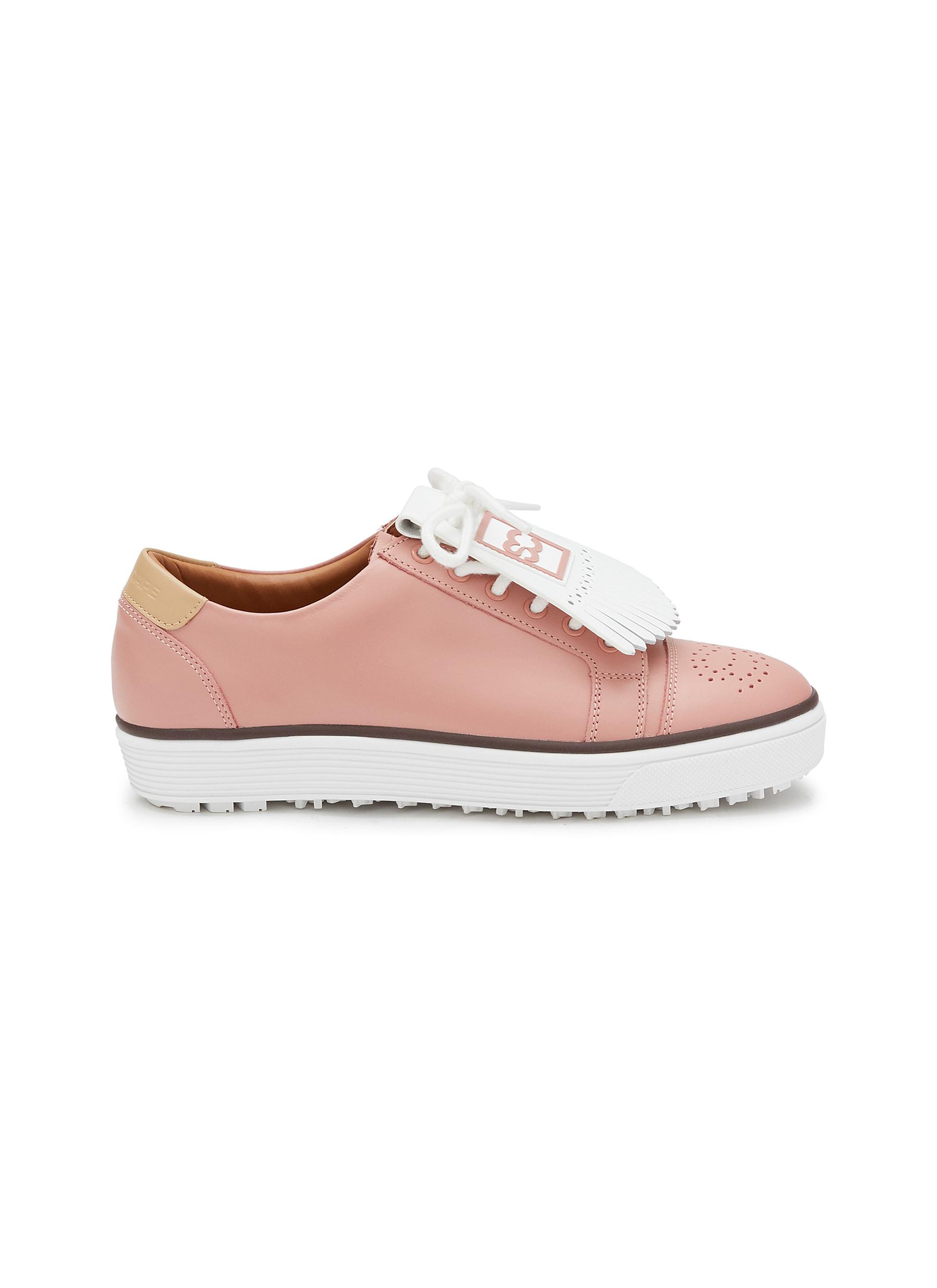 Southcape Removable Tassels Leather Sneakers In Pink