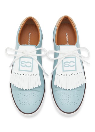Detail View - Click To Enlarge - SOUTHCAPE - Removable Tassels Leather Sneakers