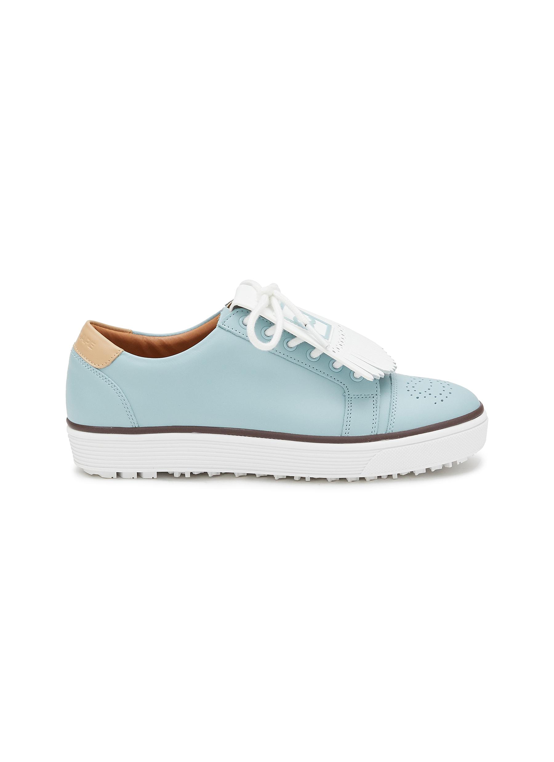 Southcape Removable Tassels Leather Sneakers In Blue