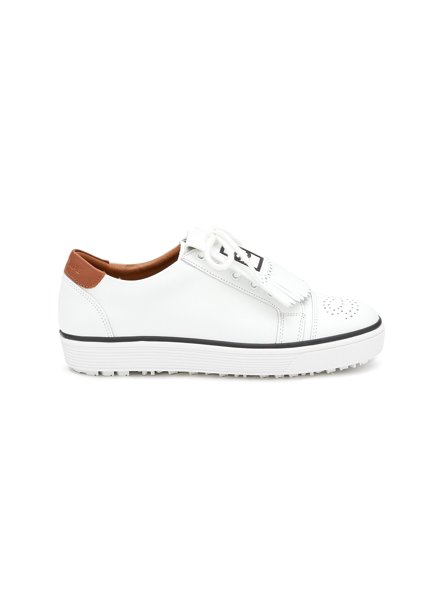 Southcape Removable Tassels Leather Sneakers In White