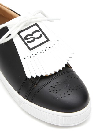 Detail View - Click To Enlarge - SOUTHCAPE - Removable Tassels Leather Sneakers