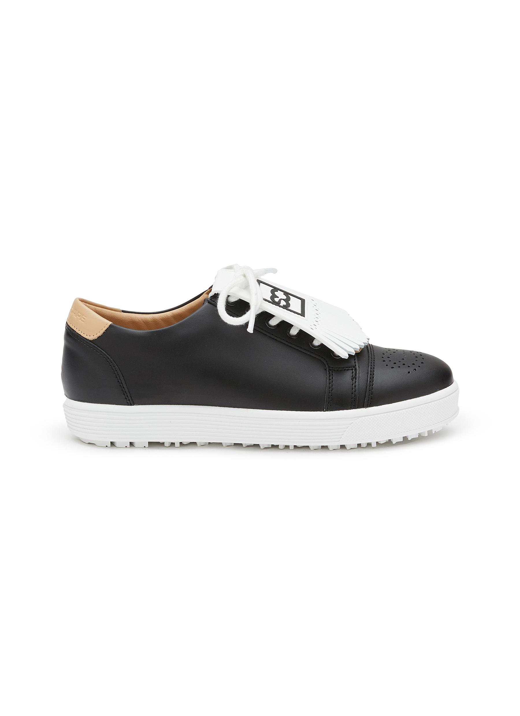 Southcape Removable Tassels Leather Sneakers In Black