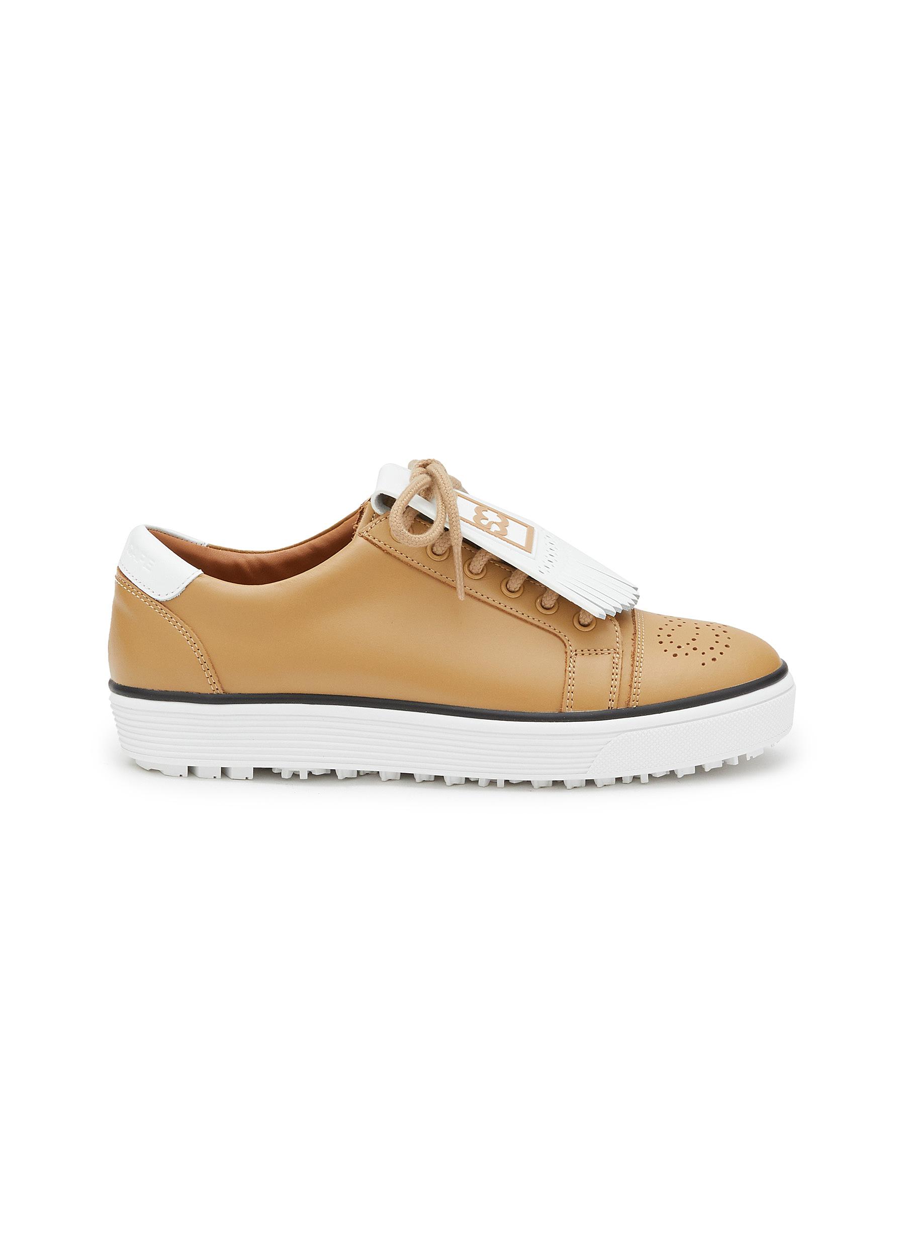 Southcape Removable Tassels Leather Sneakers In Neutral