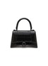 Main View - Click To Enlarge - BALENCIAGA - Small Hourglass Embossed Crocodile Leather Bag