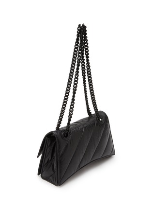 Detail View - Click To Enlarge - BALENCIAGA - Small Crush Chain Leather Shoulder Bag