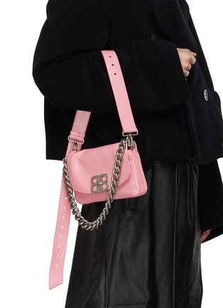 Figure View - Click To Enlarge - BALENCIAGA - BB Soft Flap Leather Crossbody Bag