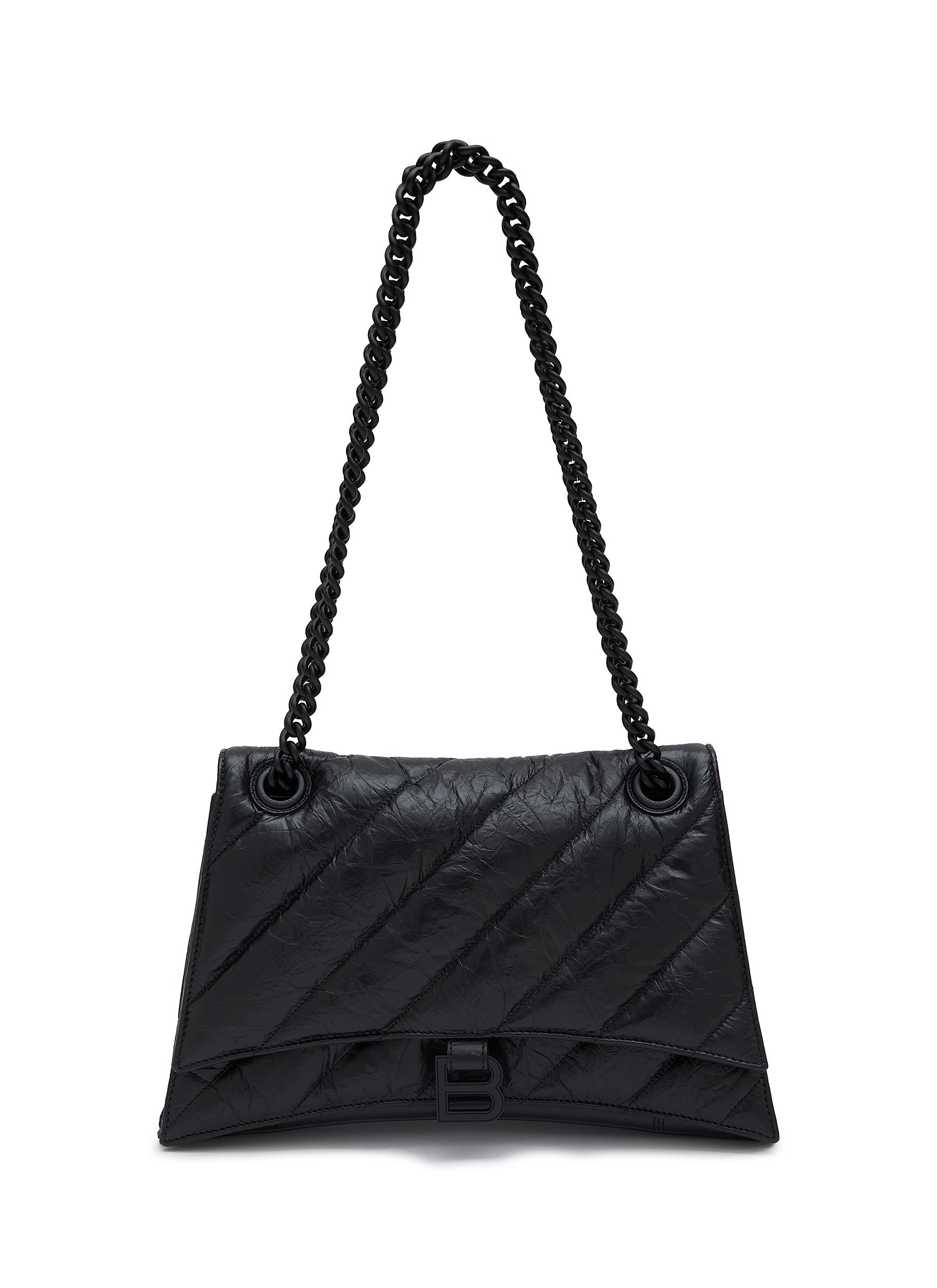 Medium Crush Quilted Leather Chain Bag
