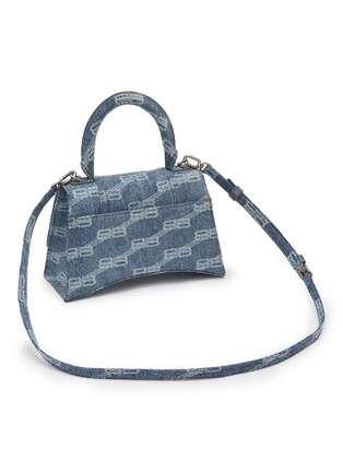 Detail View - Click To Enlarge - BALENCIAGA - Hourglass Washed BB Monogram Denim Bag