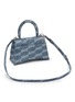 Detail View - Click To Enlarge - BALENCIAGA - Hourglass Washed BB Monogram Denim Bag