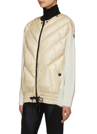 Detail View - Click To Enlarge - MONCLER - Detachable Collar Puffer Cardigan
