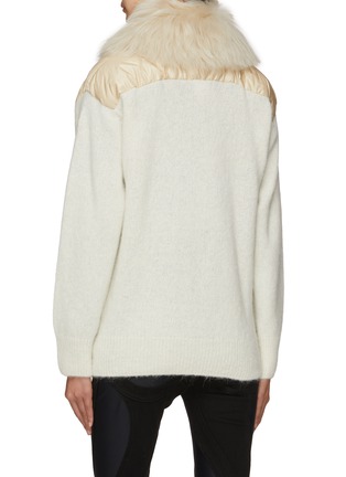 Back View - Click To Enlarge - MONCLER - Detachable Collar Puffer Cardigan