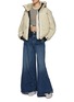 Figure View - Click To Enlarge - MONCLER - Shearling Down Bomber Jacket