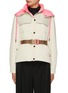 Main View - Click To Enlarge - MONCLER - Detachable Sleeve Belted Corduroy Jacket