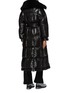 Back View - Click To Enlarge - MONCLER - Belted Chamoille Long Coat