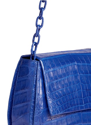 Detail View - Click To Enlarge - NANCY GONZALEZ - Crocodile leather interchangeable strap round crossbody bag