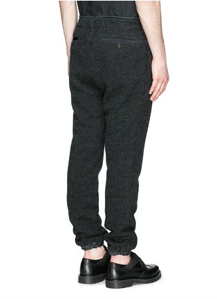 Back View - Click To Enlarge - SACAI - Nylon elastic cuff tweed jogging pants