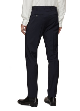 Back View - Click To Enlarge - PT TORINO - Nos Slim Fit Flat Front Dress Pants