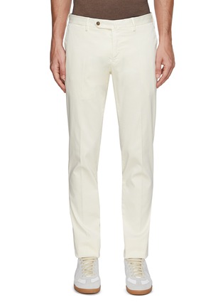Main View - Click To Enlarge - PT TORINO - Cotton Blend Slim Chinos
