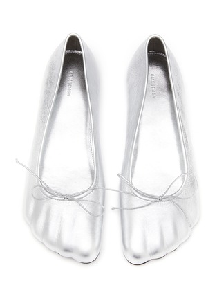 Detail View - Click To Enlarge - BALENCIAGA - Fetish Ballerina Leather Flats