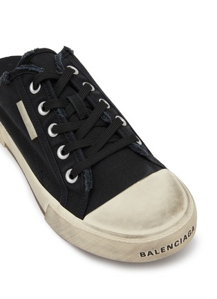 Detail View - Click To Enlarge - BALENCIAGA - Paris Destroyed Fabric Sneaker Mules