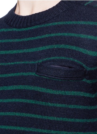 Detail View - Click To Enlarge - SACAI - Stripe wool sweater