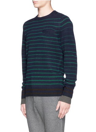 Front View - Click To Enlarge - SACAI - Stripe wool sweater