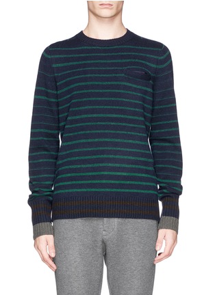 Main View - Click To Enlarge - SACAI - Stripe wool sweater