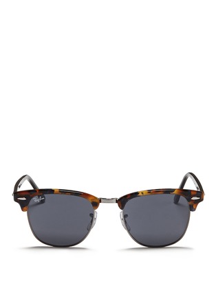 Main View - Click To Enlarge - RAY-BAN - 'Clubmaster Fleck' tortoiseshell acetate browline sunglasses