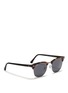 Figure View - Click To Enlarge - RAY-BAN - 'Clubmaster Fleck' tortoiseshell acetate browline sunglasses