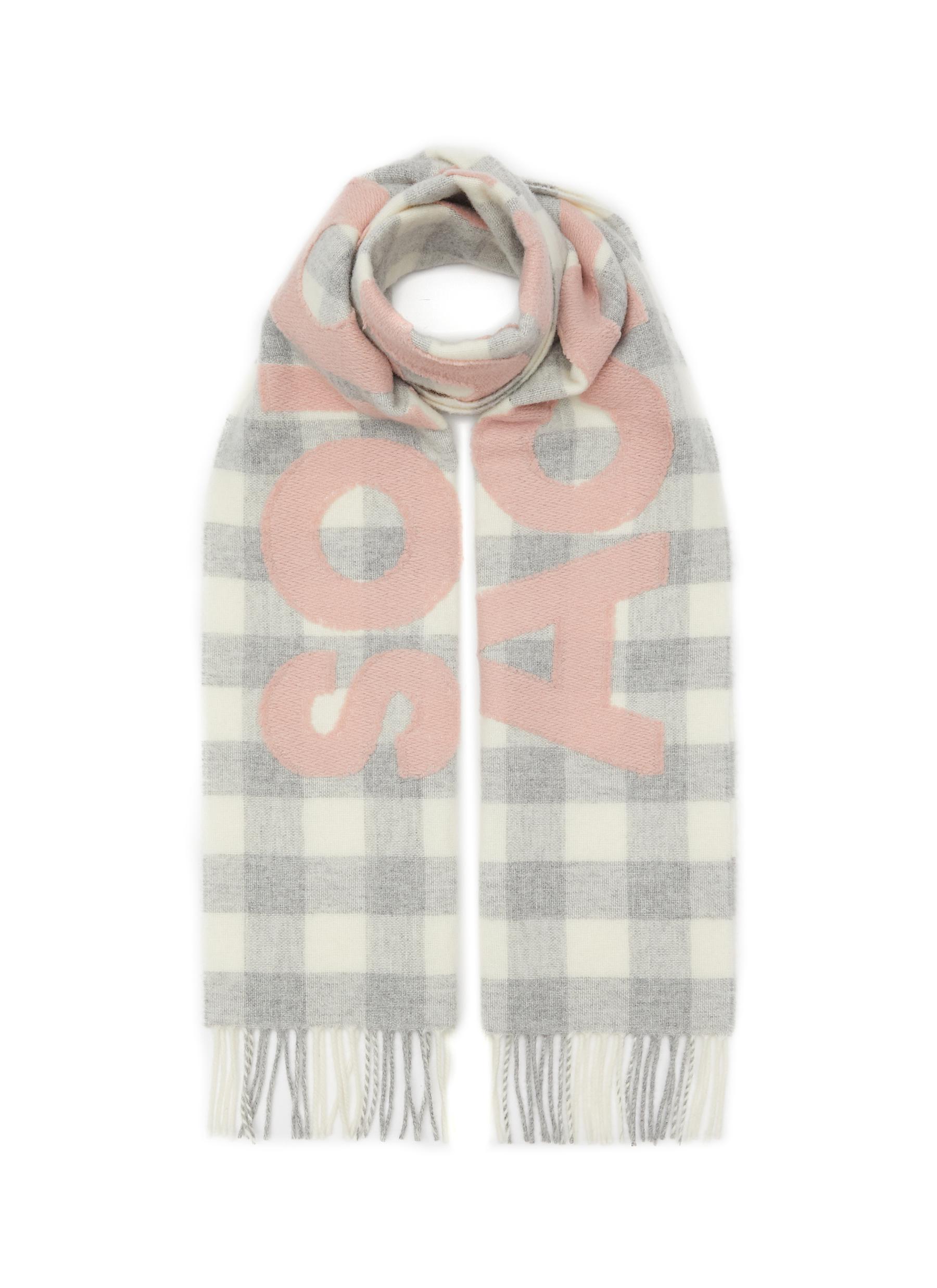 Wool Blend Chequered Scarf