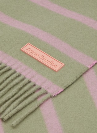 Detail View - Click To Enlarge - ACNE STUDIOS - Vesta Stripe Fringed Wool Scarf