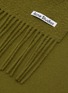 Detail View - Click To Enlarge - ACNE STUDIOS - Logo Fringed Wool Scarf