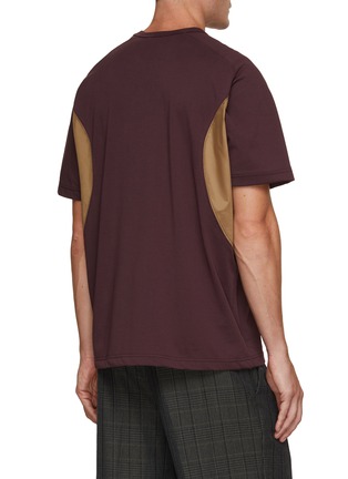 Back View - Click To Enlarge - KOLOR BEACON - Contrast Underarm Insert Crewneck T-Shirt