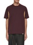 Main View - Click To Enlarge - KOLOR BEACON - Contrast Underarm Insert Crewneck T-Shirt