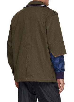 Back View - Click To Enlarge - KOLOR BEACON - Tracksuit Sleeve And Collar Detail Quad Pocket Field Jacket