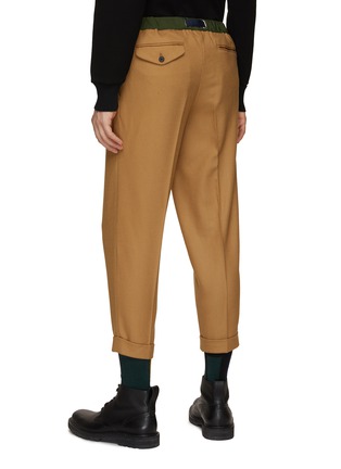 Back View - Click To Enlarge - KOLOR BEACON - Belted Waist Detail Tapered Pants