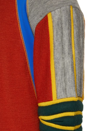 - KOLOR BEACON - Colour Blocking Patchwork Crewneck Sweater