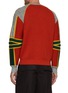 Back View - Click To Enlarge - KOLOR BEACON - Colour Blocking Patchwork Crewneck Sweater