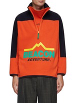 KOLOR BEACON | Colour Block Half Zip Sweatshirt | Men | Lane Crawford