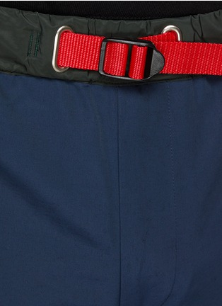  - KOLOR BEACON - Contrast Waist With Belt Cropped Wide Leg Pants