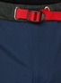 - KOLOR BEACON - Contrast Waist With Belt Cropped Wide Leg Pants