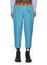 Main View - Click To Enlarge - KOLOR BEACON - Contrast Waist With Belt Cropped Wide Leg Pants