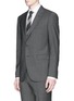 Front View - Click To Enlarge - LANVIN - Micro houndstooth virgin wool suit