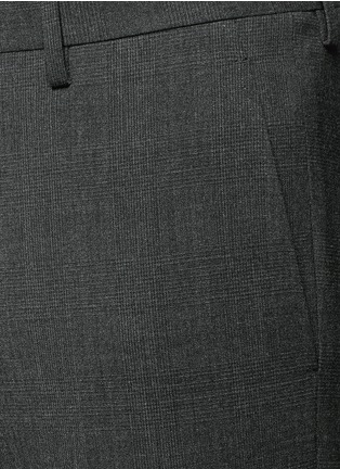 Detail View - Click To Enlarge - LANVIN - Inseam trim Glen plaid wool pants
