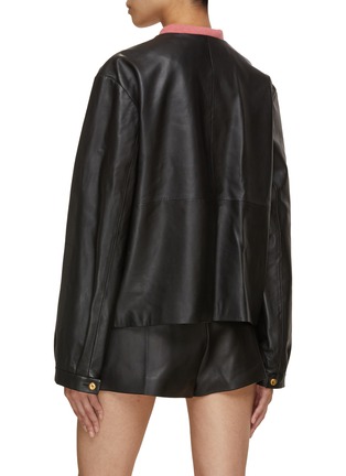 Back View - Click To Enlarge - BLAZÉ MILANO - Gliss Leather Bolero Jacket