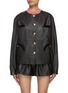 Main View - Click To Enlarge - BLAZÉ MILANO - Gliss Leather Bolero Jacket