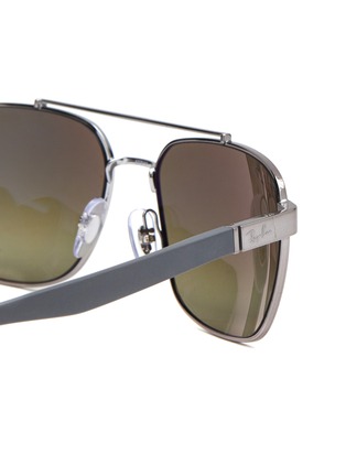 Detail View - Click To Enlarge - RAY-BAN - Metal Rectangular Sunglasses